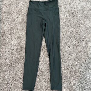 NWT Old Navy PowerSoft Ribbed High Rise 7/8 Leggings Green Size S